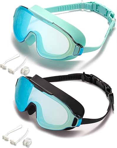 Miniatura 9 de Seasprint - Gafas de natación antivaho de gran angular Espejo deslumbrante negro