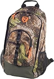 WORKTEAM Mochila de Caza 23L, Camuflaje, Compartimentos Múltiples con Doble Cremallera, Laterales de Rejilla, Tirantes Acolchados y Espalda Ergonómica para Outdoor y Montaña