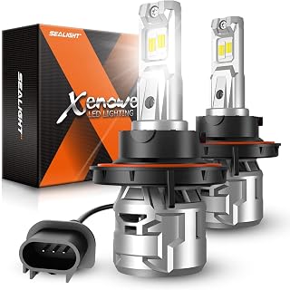 H13 9008 LED Headlight Bulbs, 18000 Lumen 80W 6500K Cool White LED Headlights High and Low beam, 7 Years Lifespan X5 Upgrade Temperature Control and Adjustable Light Shape - Pack of 2