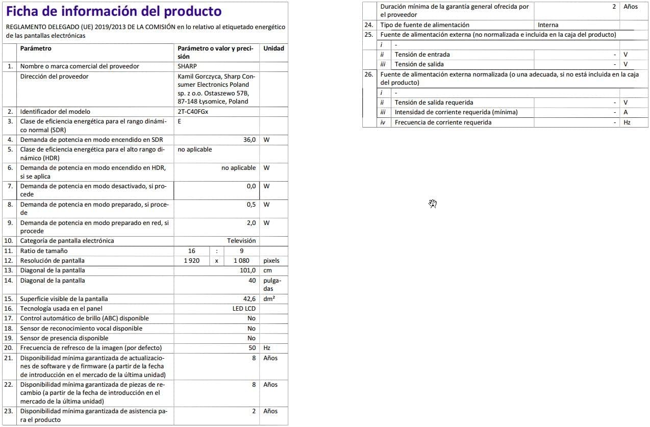 Sharp Aquos 40FG6EA, 40 LED Smart TV FHD Android 11, DVB-T2/S2, 1920 x 1080 Pixels, Wi-Fi, Nero, 2xHDMI, 2xUSB, Chromecast integrato, Dolby Audio Sharp Aquos 40FG6EA, 40 LED Smart TV FHD Android 11, DVB-T2/S2, 1920 x 1080 Pixels, Wi-Fi, Nero, 2xHDMI, 2xUSB, Chromecast integrato, Dolby Audio