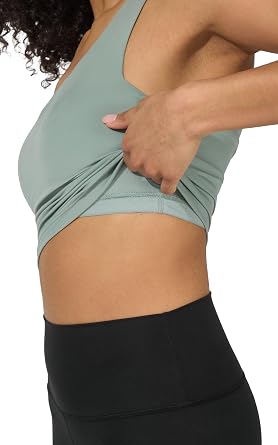 90 Degree By Reflex Everyday Cloud Support Crop Tank with Built-in Bra