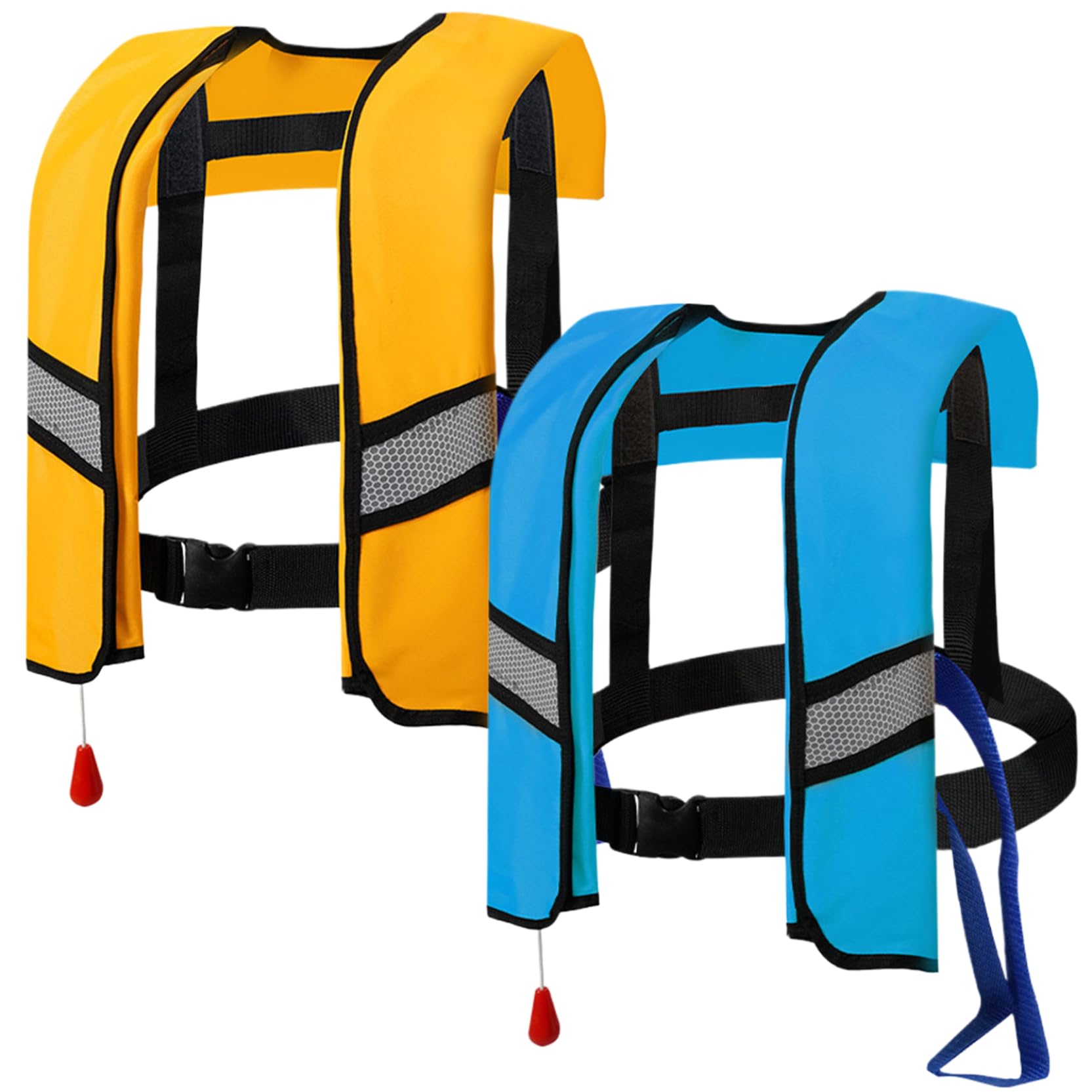 Gilet De Sauvetage Gonflable Automatique Adulte - Flottabilité 150N - Bandes Réfléchissantes & Sifflet