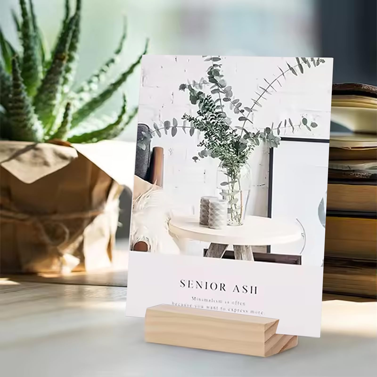 20 Portacarte In Legno Con Adesivo | Segnaposto Per Matrimoni, Feste E Ristoranti - Foto 10