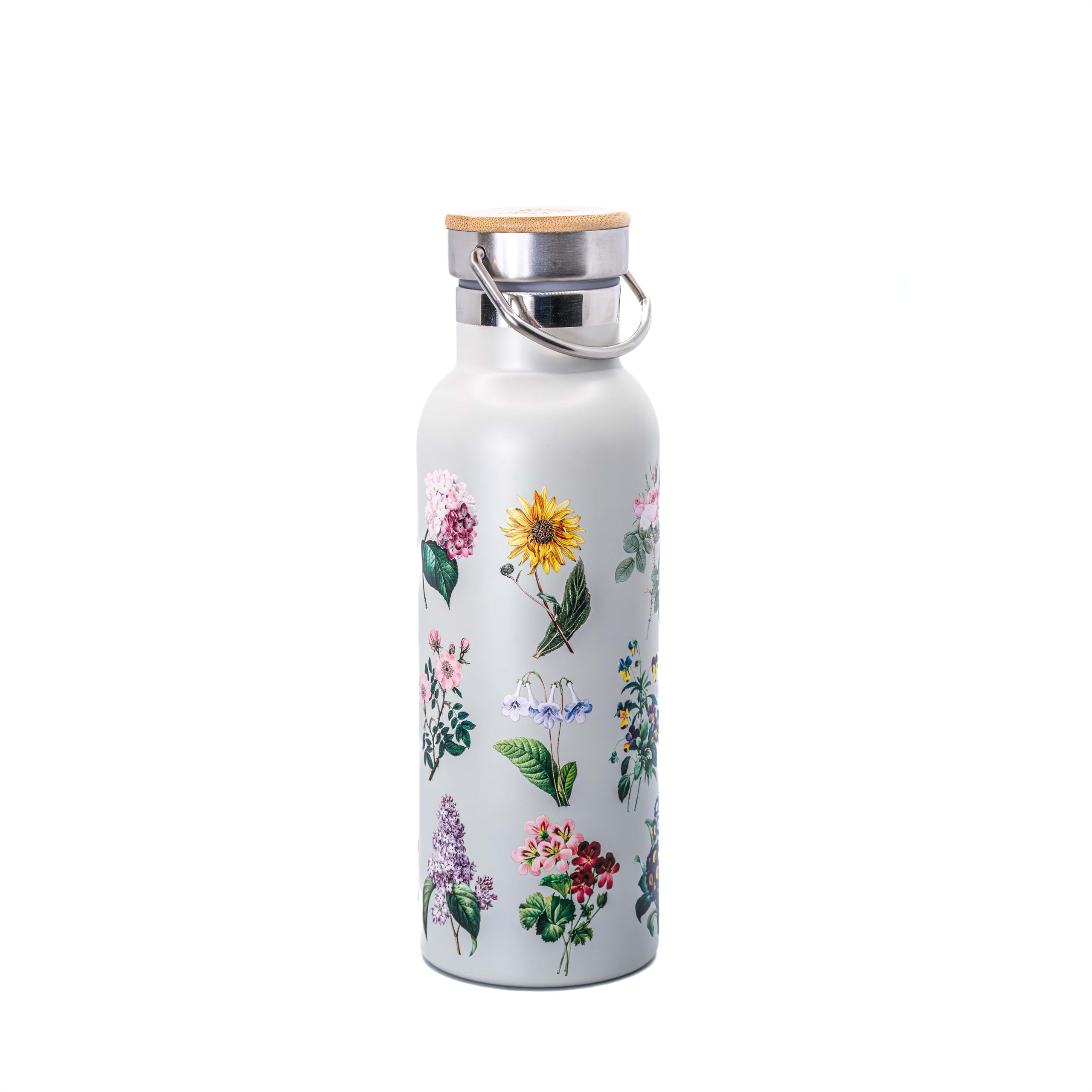 Sass & Belle Multi Vintage Flowers Metal Water Bottle