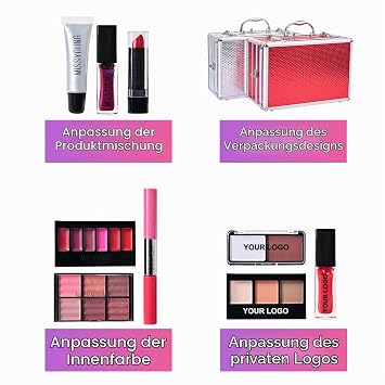 FantasyDay Multifunctional Exquisite Makeup Gift Set Cosmetic Makeup Kit for Face Eyes and Lips - Makeup Palettes Vanity Case with Eyeshadow Palette Lipstick Blush Mascara Brush