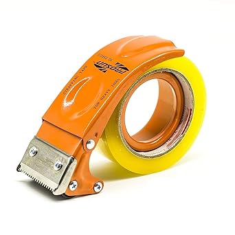 Bellveen Hand Tape Dispenser Sealing Packing Parcel Packaging Boxes Roll Roller Cutter Parcel Cartoon Sealer | Metal (Multi Color) (2inch)