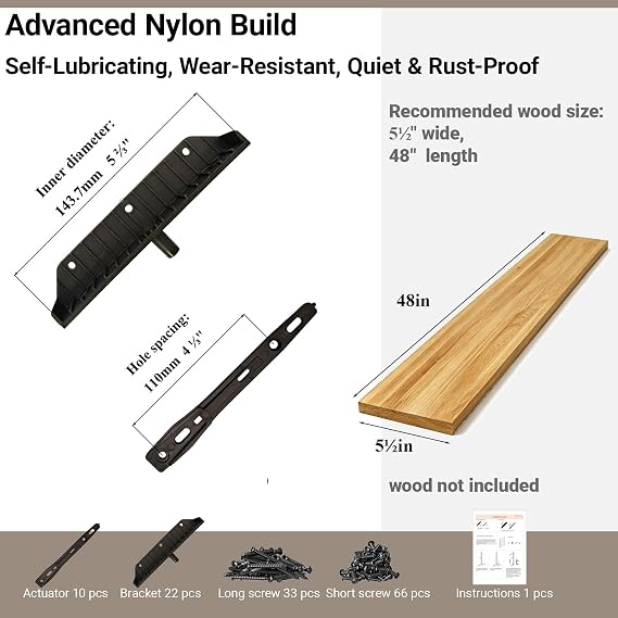 Louver Bracket Kit, Deck Sunblind System, 1Pack