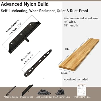 Louver Bracket Kit, Deck Sunblind System, 1Pack