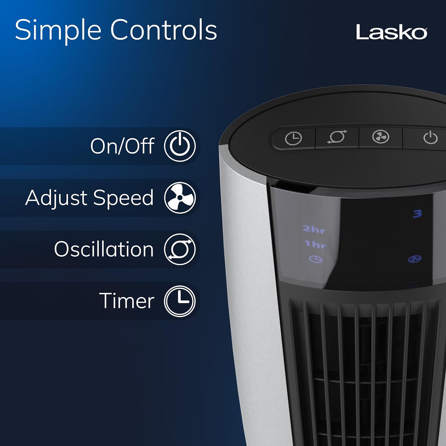 Lasko 2711 Tower Fan Simple Controls