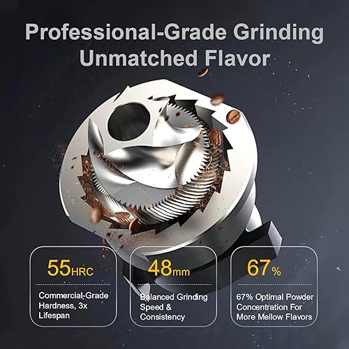Miniatura 3 de Gen 4, molinillo de café de dosis única con taza dosificadora magnética, molinillo eléctrico de granos de café con diseño antiestático, molinillo de