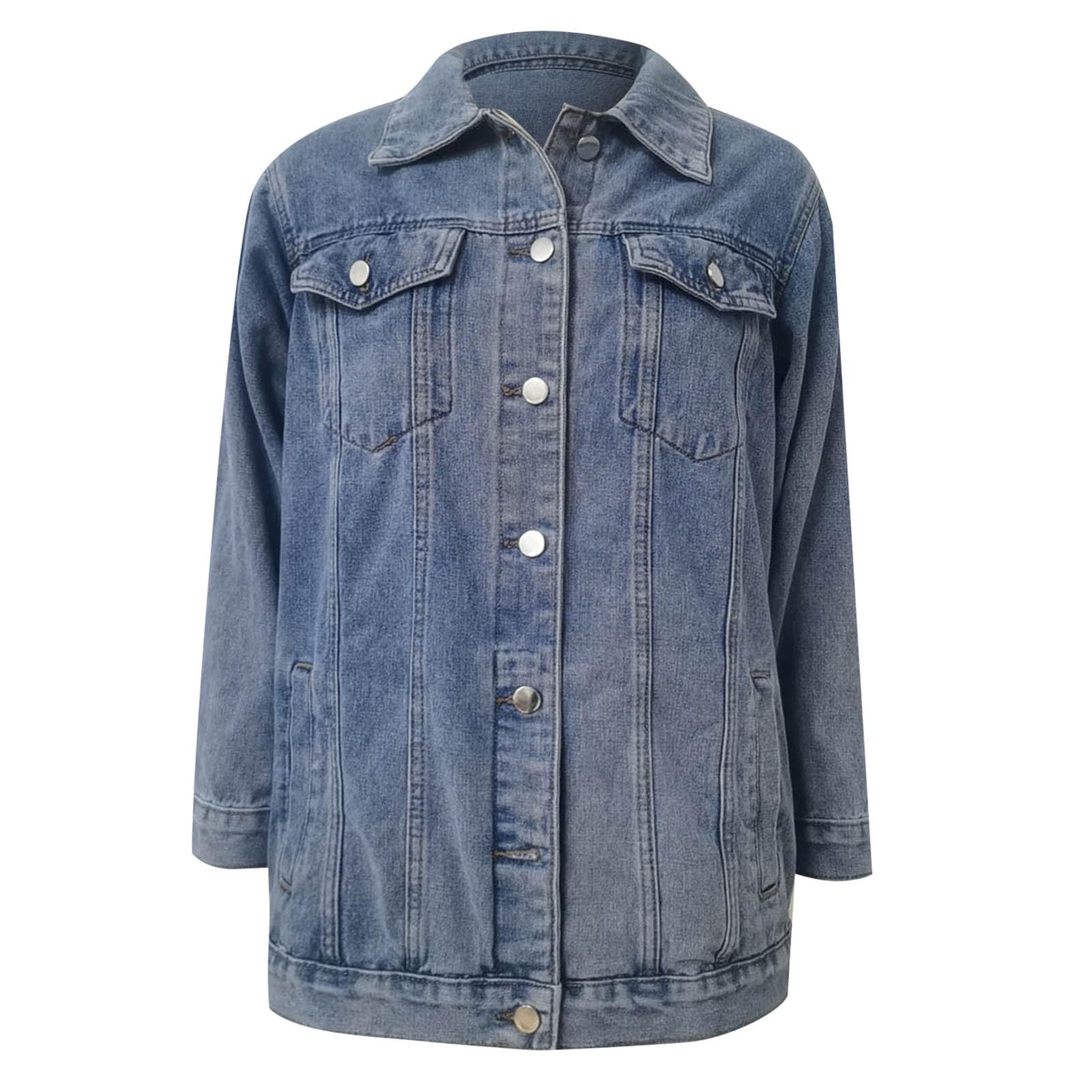 Genérico Cazadoras Vaqueras Mujer - Chaqueta Vaquera con Capucha Estilo Informal Estilo Urbano para Uso Diario CóModa Y VersáTil
