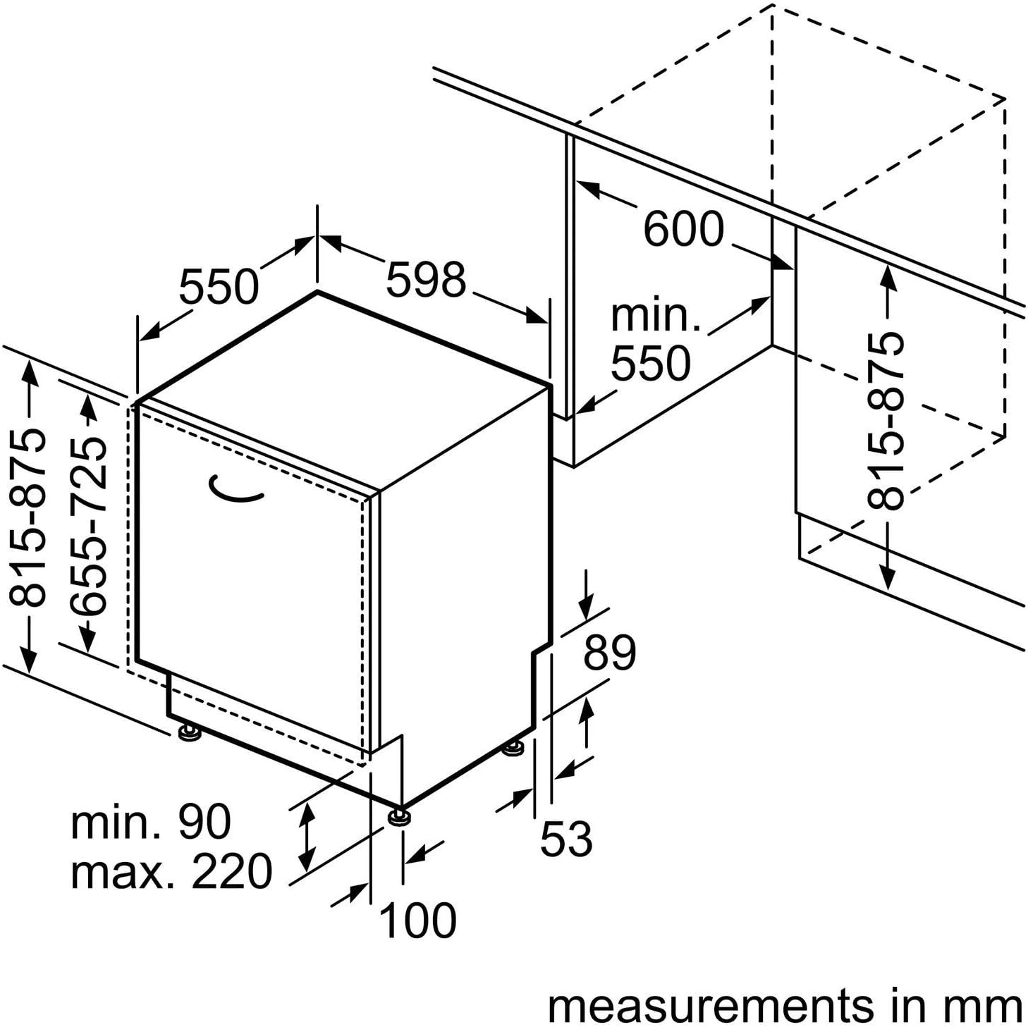 Bosch SMV46KX01E lavastoviglie A scomparsa totale 13 coperti A++ [Classe di efficienza energetica E]