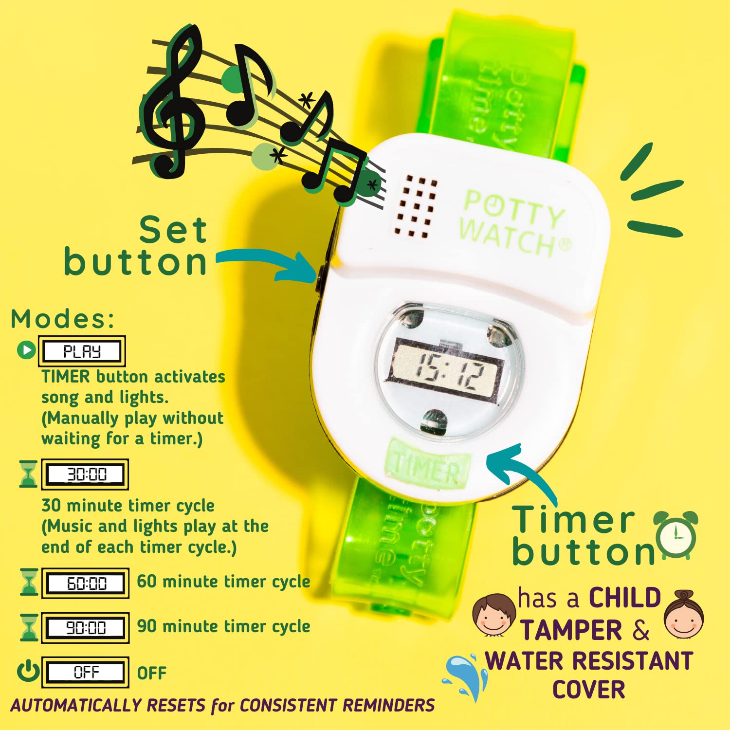 Potty Time The Original Potty WatchWater Resistant,Toilet Training