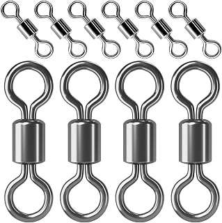 Hemobllo 100 Conectores Giratorios De Barril Duraderos para Pesca En Agua Salada Color Negro