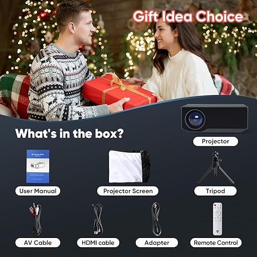 Miniatura 7 de Proyector con Wifi y Bluetooth, Mini proyector nativo de 1080P 12000 lúmenes 4K, proyector portátil compatible con iPhone, teléfono Android, TV