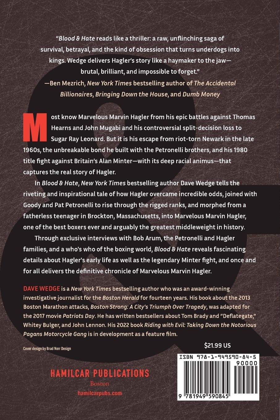 Blood & Hate: The Untold Story of Marvelous Marvin Hagler's Battle for Glory