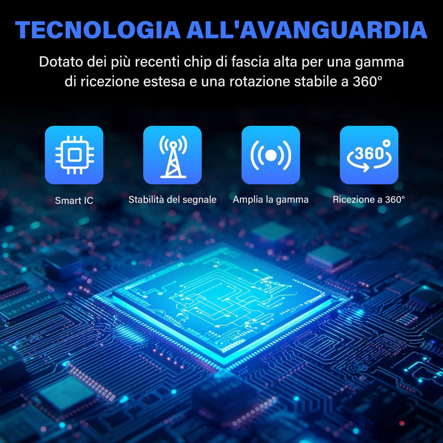 Antenne TV Intérieur Puissante, Nouveau pour 2026 Antenne TNT HD avec Amplificateur de Signal Intelligent, Réception 360° Longue Portée 500km, Compatible pour Toutes Les Chaînes Gratuites