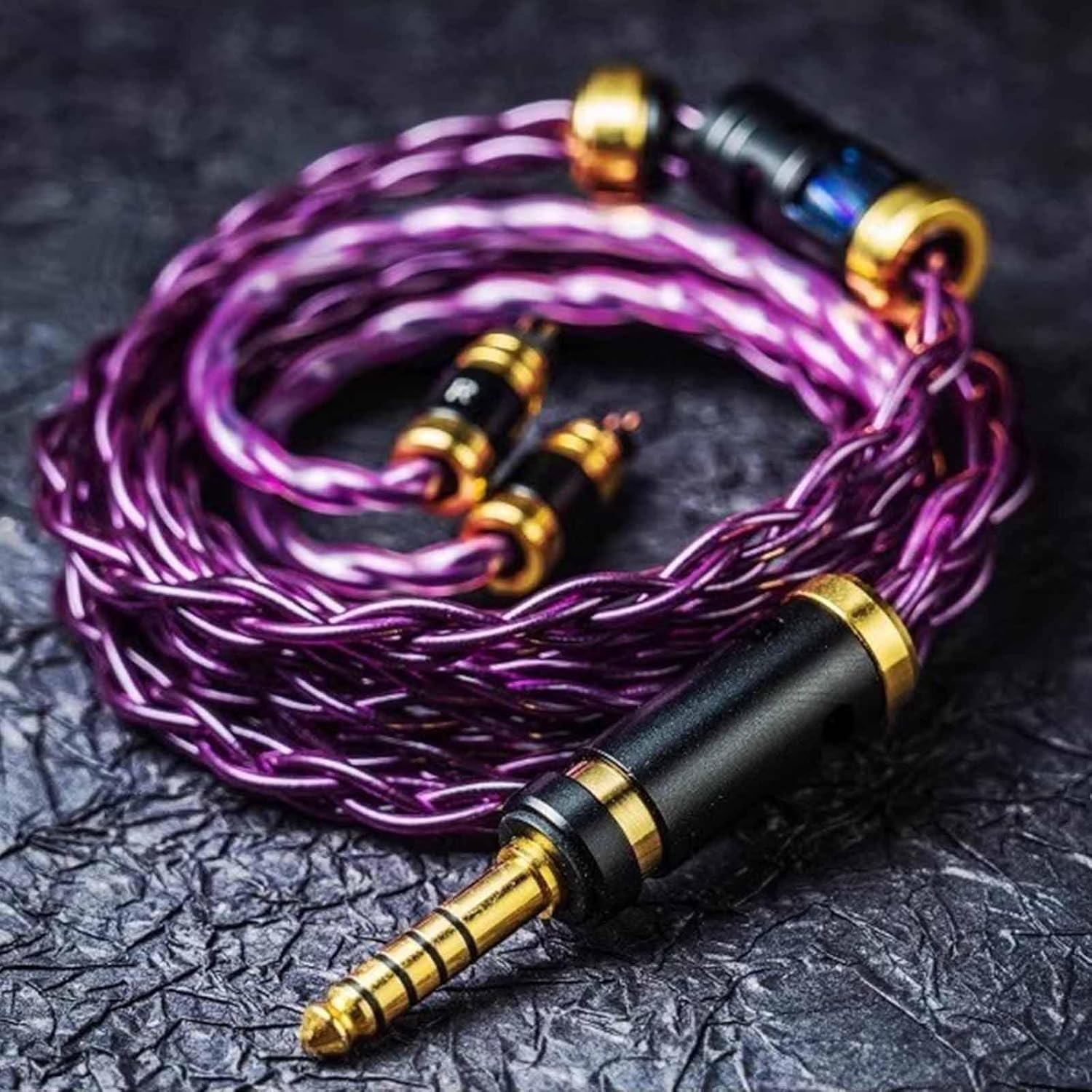 Yongse Dual Plug 3.5mm/4.4mm IEM Replacement Cable High Purity 6N OCC Silver Plated MMCX + 0.78 Changeable Dual Pins In-ear Monitors Earphone Hifi Upgrade Cables