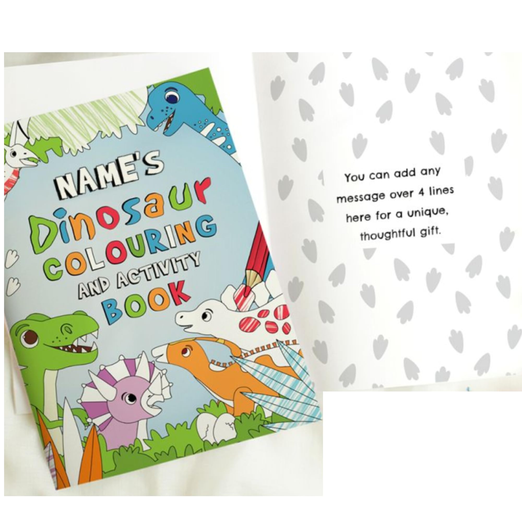 Personalised Dinosaur Colouring Book