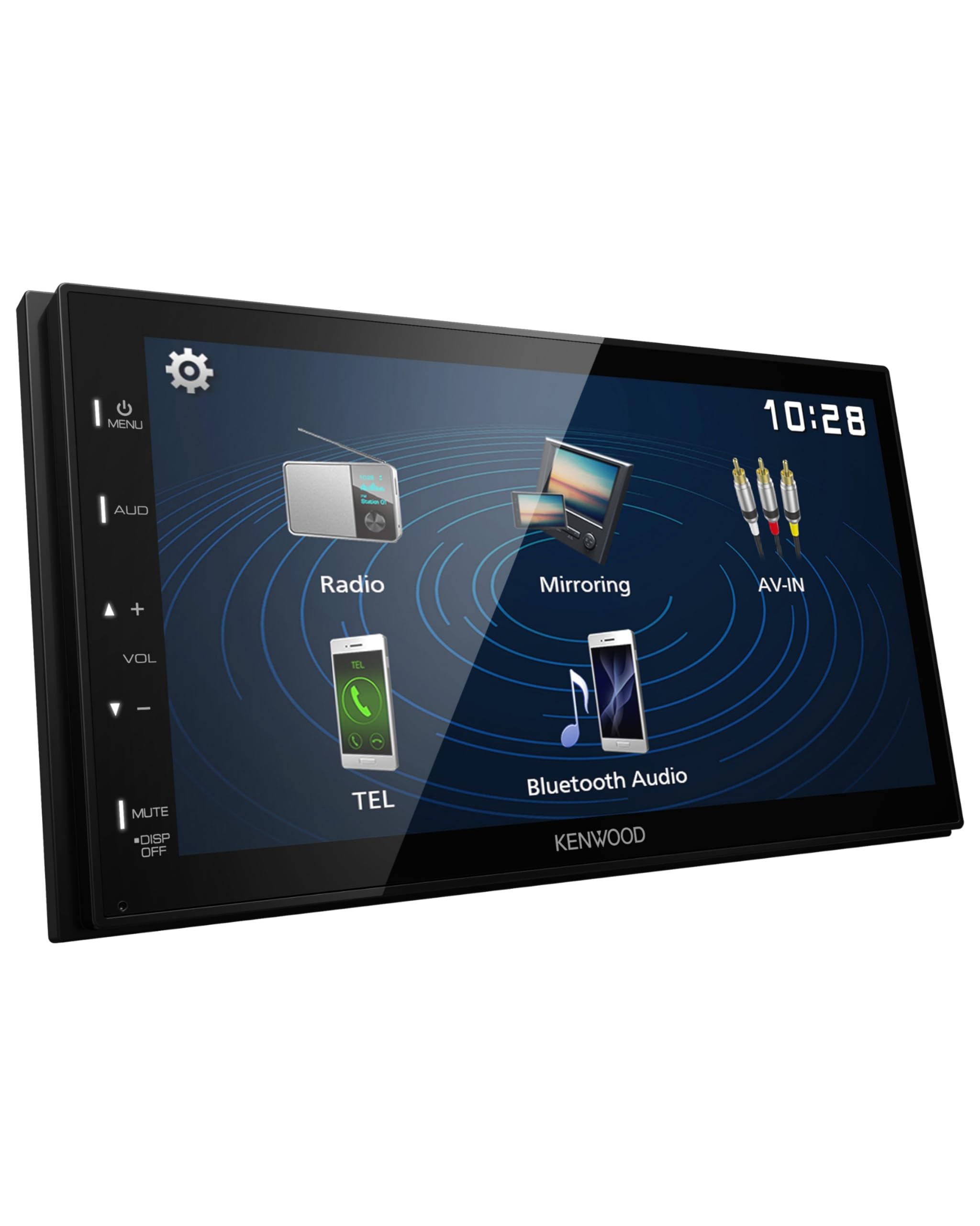 Kenwood DMX129BT - Receptor Multimedia Digital, Pantalla de 6.8 Pulgadas, Bluetooth, USB, Entrada AV, estéreo para Coche