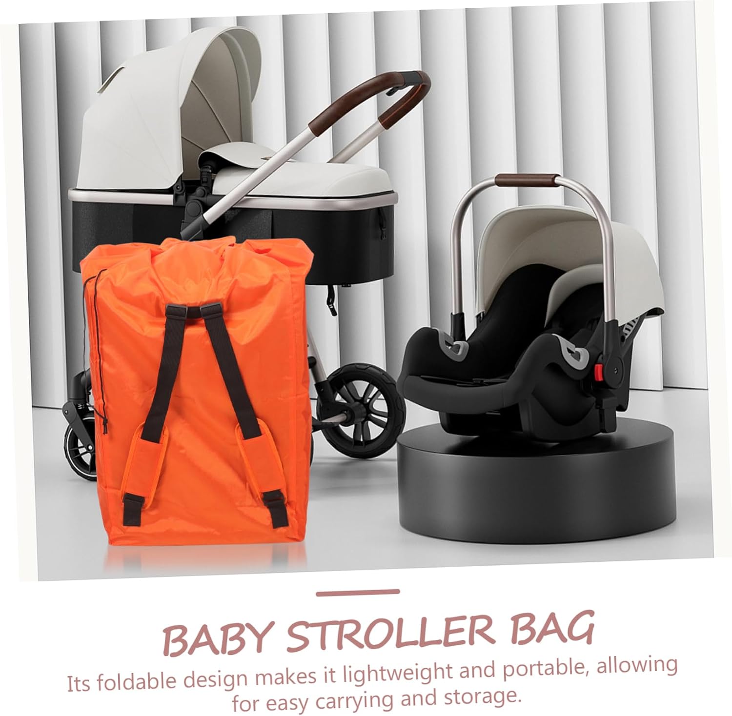 Stroller Organizer Bag for Airplane Travel Durable Storage Case Multi Functional Stroller Backpack for Car Seats Safety Seats Lightweight Portable