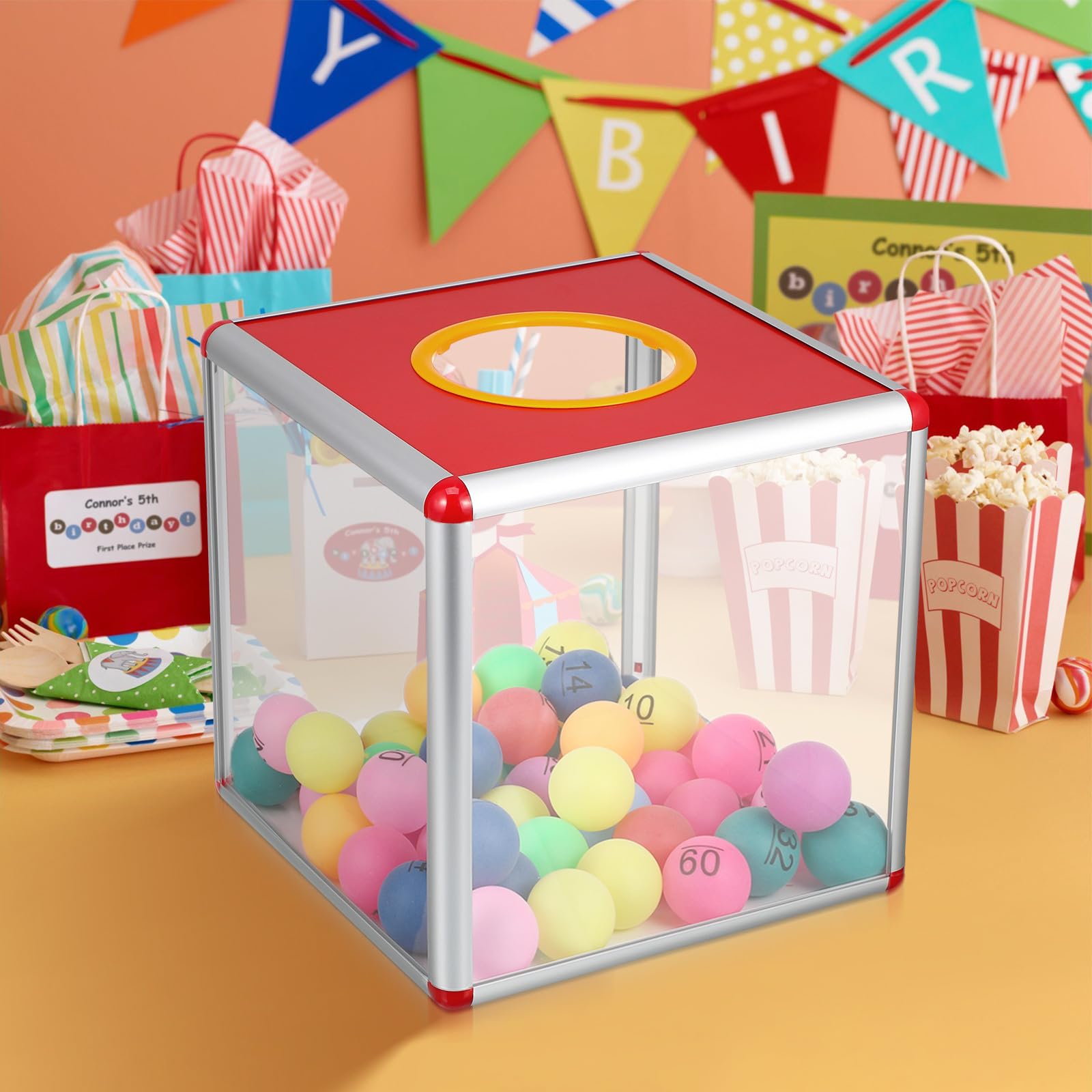 MAGICLULU Caja de Rifa Cuadrada de Aleación de Aluminio y Mdf | Ligera y Funcional, para Bonificación Anual y Actividades Empresariales, Uso Versátil en Oficina Color Aleatorio