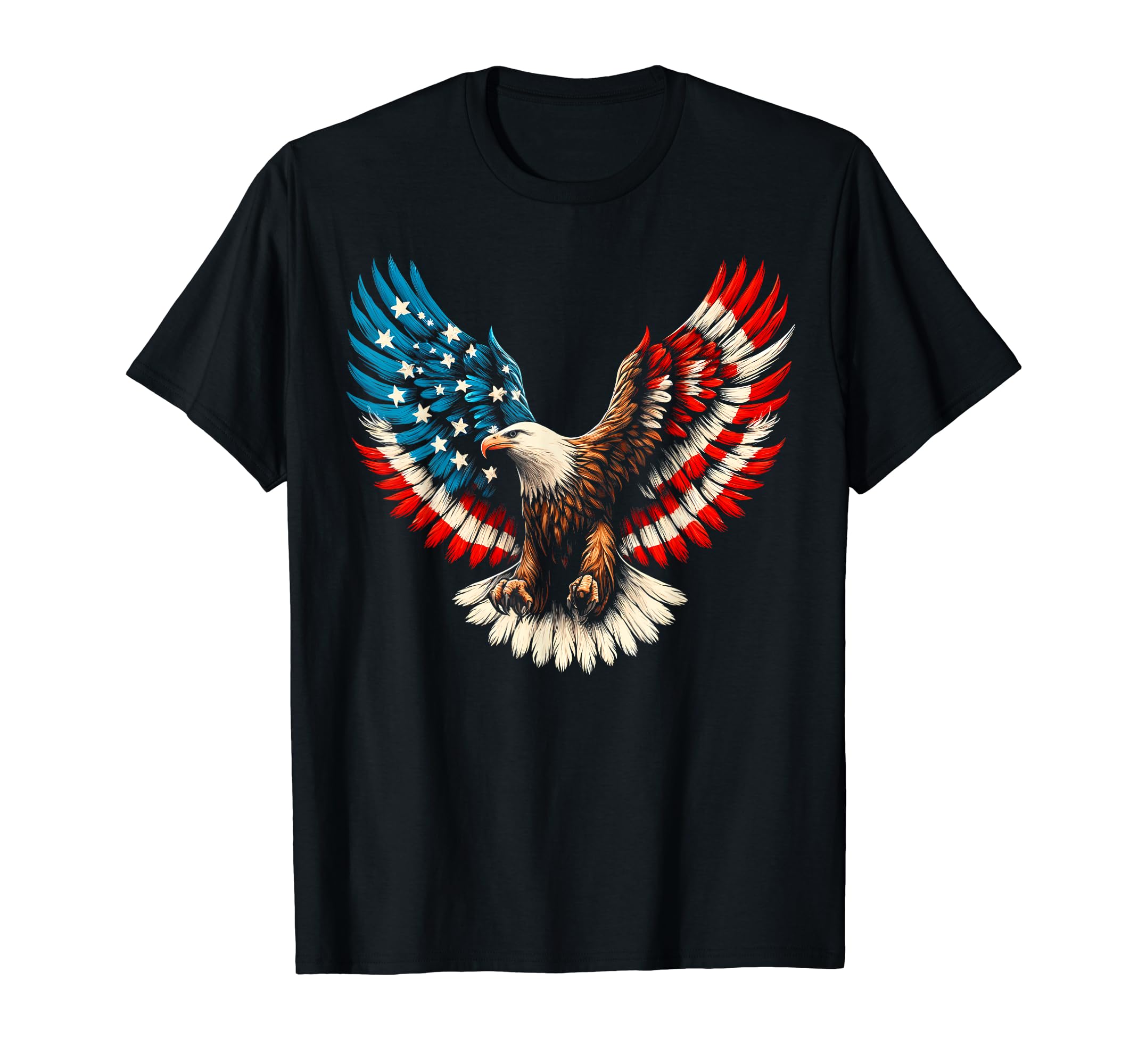 Bald Eagle & Patriotic American Flag 4th Of July T-Shirt