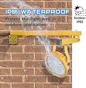 30/50W LED Loading Dock Light with 43 Folding Arm, 3000K 4000K 5000K Adjustable 6,500 Lumens, 360 Rotatable Lamp Head, IP65 Heavy Duty Wall Mounting Workbench Lights, CTL ETL Listed, 100-277VAC