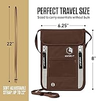 Vista 36 de Venture 4th bolsa de cuello de viaje con traba RFID, gris), V4-01-NP-GR