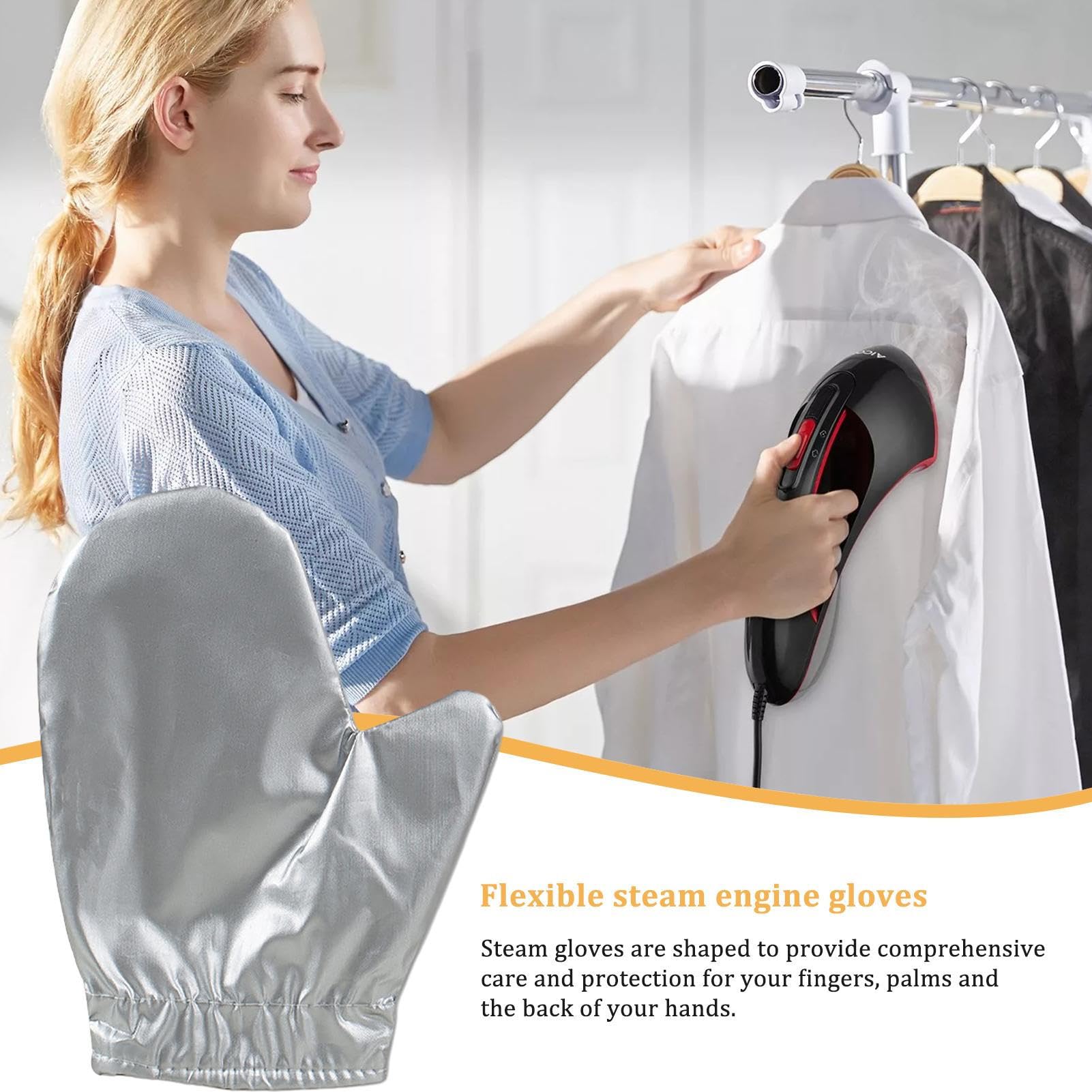 Guanti Per Stiratura A Vapore HOLDES | Argento, Impermeabili | Resistenti Al Calore - Foto 9