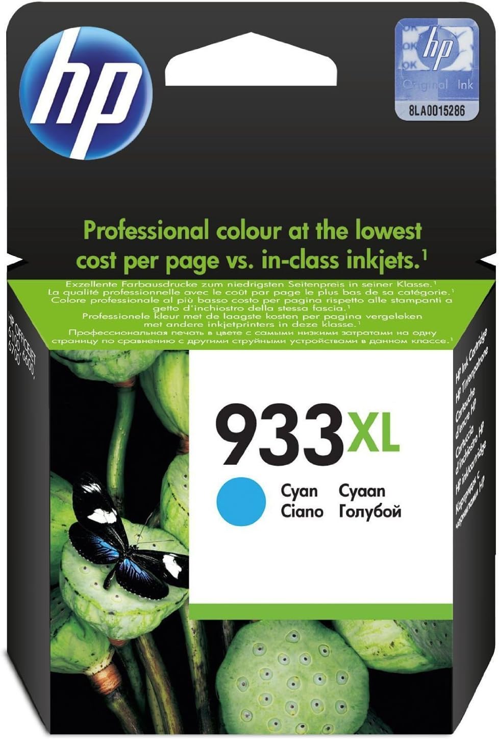 HP CN054AE 933XL High Yield Original Ink Cartridge, Cyan, Single Pack