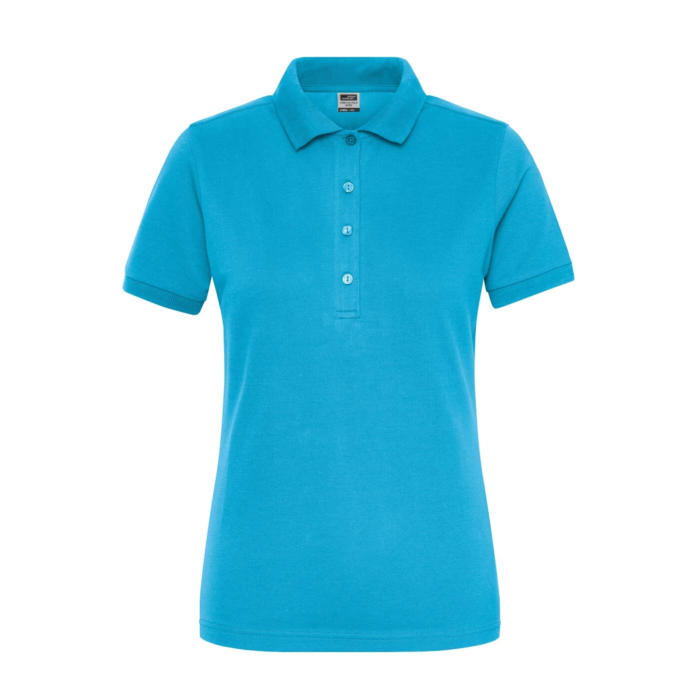 James & Nicholson Women's Turquoise - Ladie's Polo Shirt Made Of Soft Elastic Piqué (3Xl, )