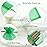 G2PLUS Organza Bags, 100PCS Green Organza Gift Bags, Jewelry Pouches Drawstring Bag 4x6, Sheer Mesh Bag for Candy, Jewelry, Treats, Fruits, Wedding, Christmas Party Favors (Dark Green)