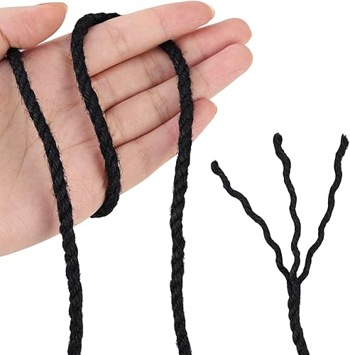 Miniatura 2 de Cordel de yute natural negro de 0.197 in y 100 pies, para regalo de manualidades, proyectos de manualidades, envoltura, agrupación, embalaje, cordel