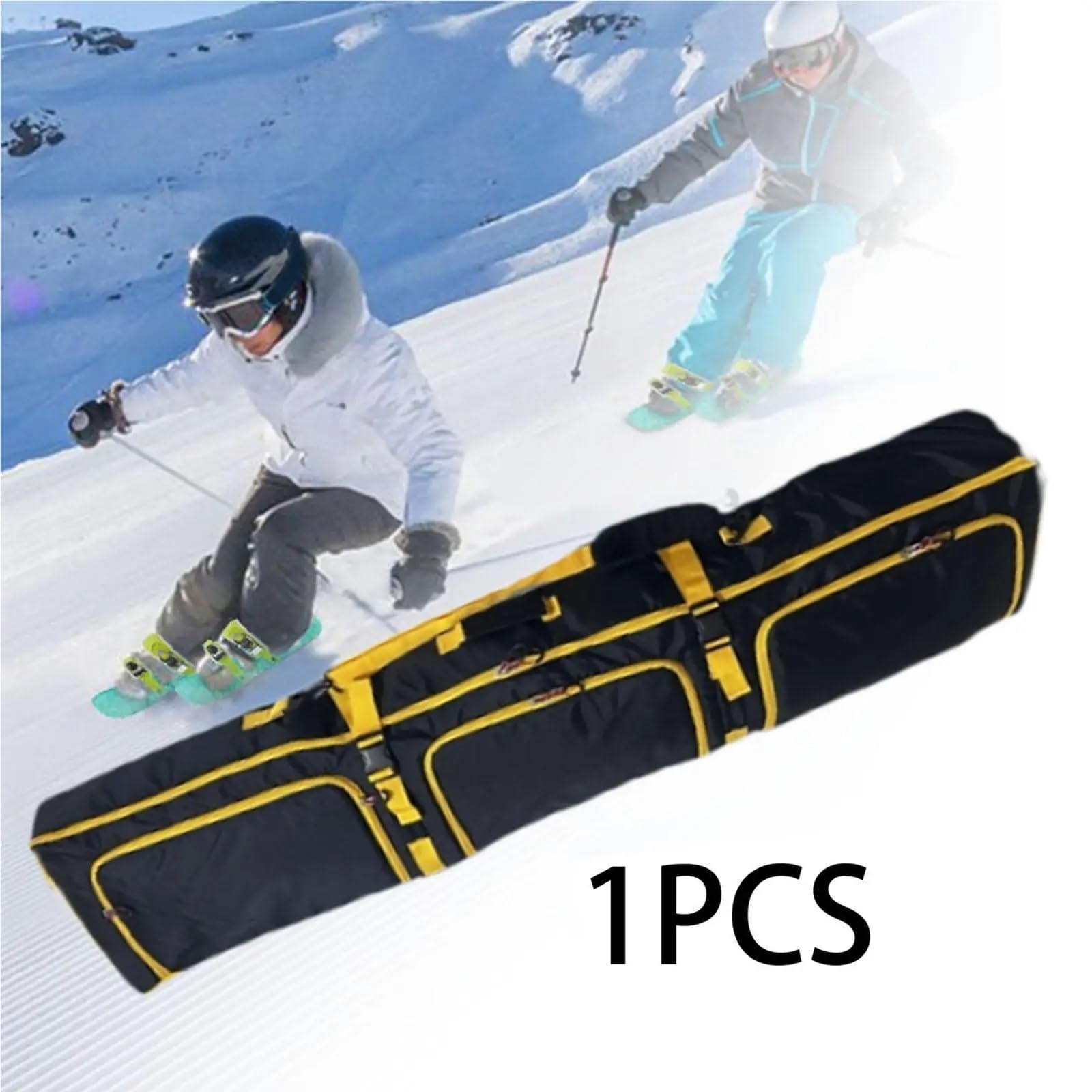Snowboard-Tasche mit Rädern, Snowboard-Tragetasche mit Griff, Aufbewahrungstasche, doppelte Schulter for Reisen, Ski-Tasche, Ski-Tragetasche