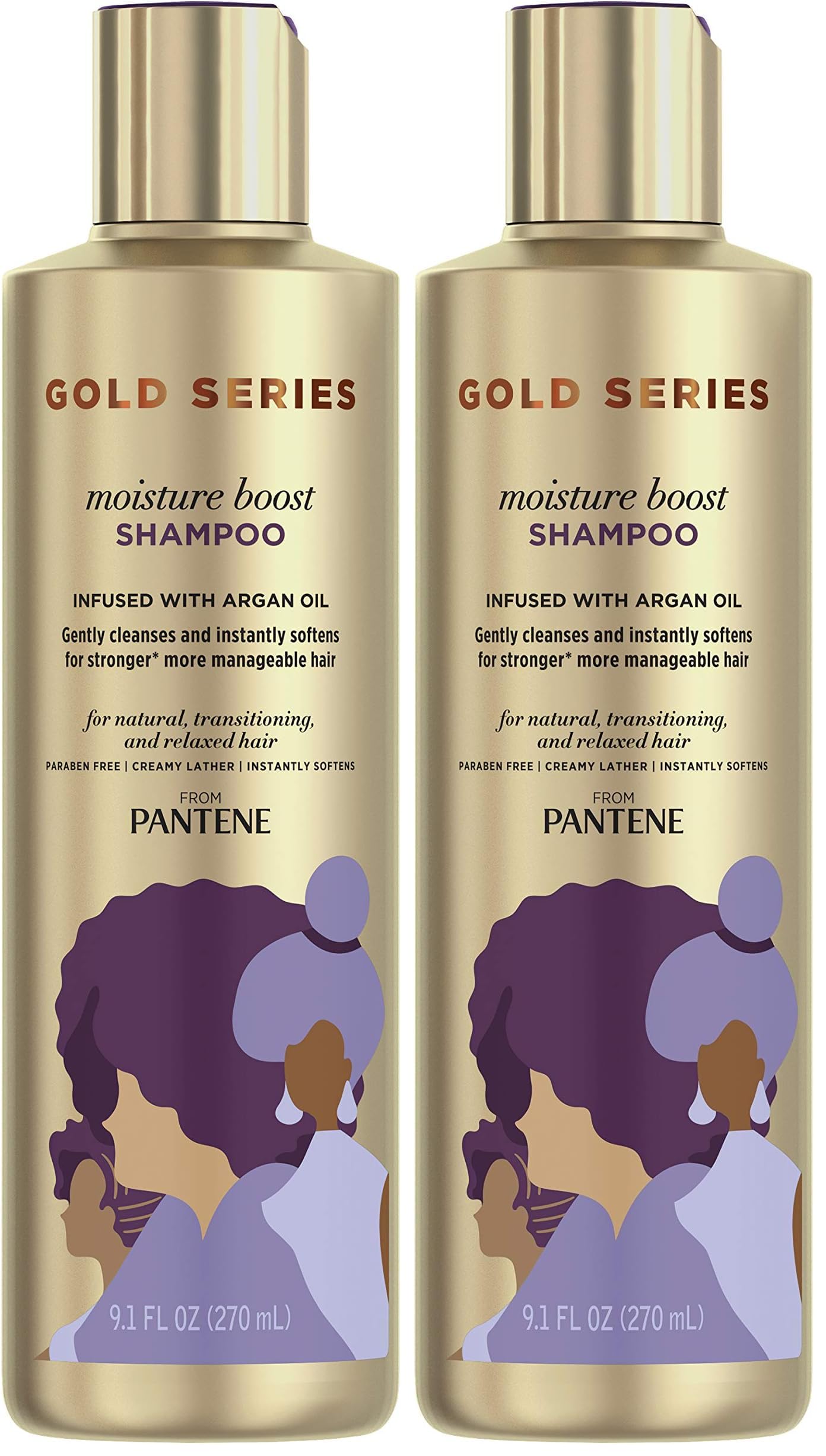 Pantene Moisture Shampoo / 9.1 Fl Oz (Pack of 2) / 1 Shampoos