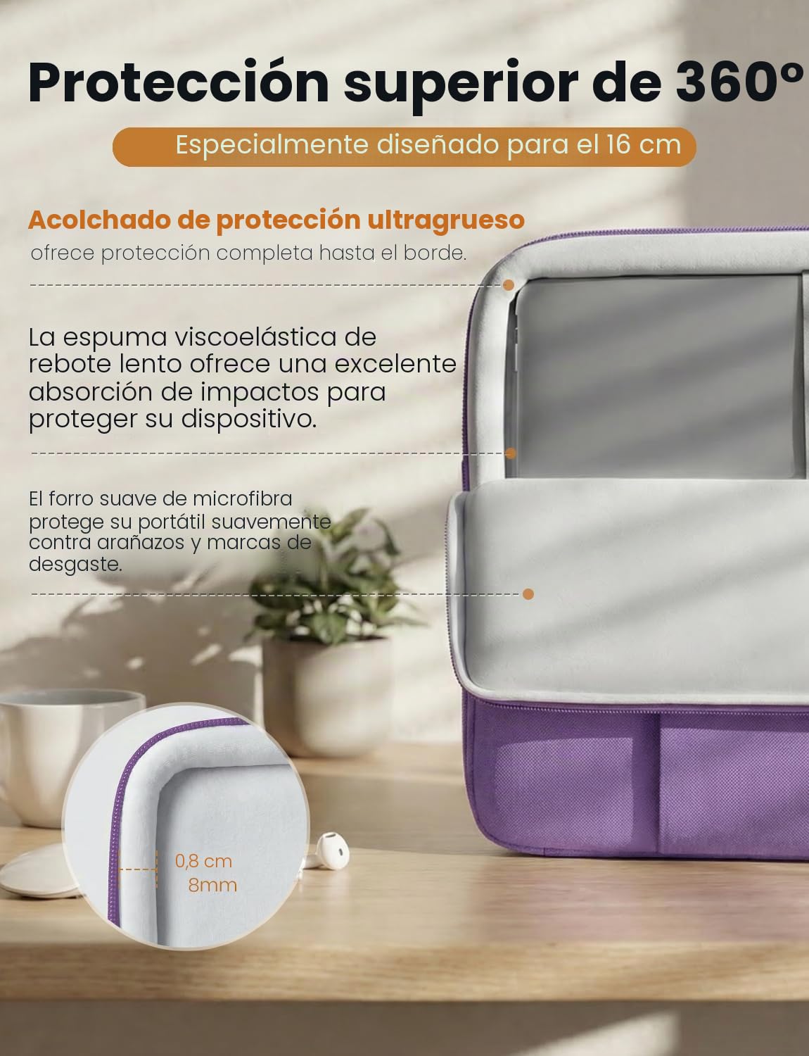 DOMISO Funda Portatil,Maletín de Ordenador Impermeable,LP07