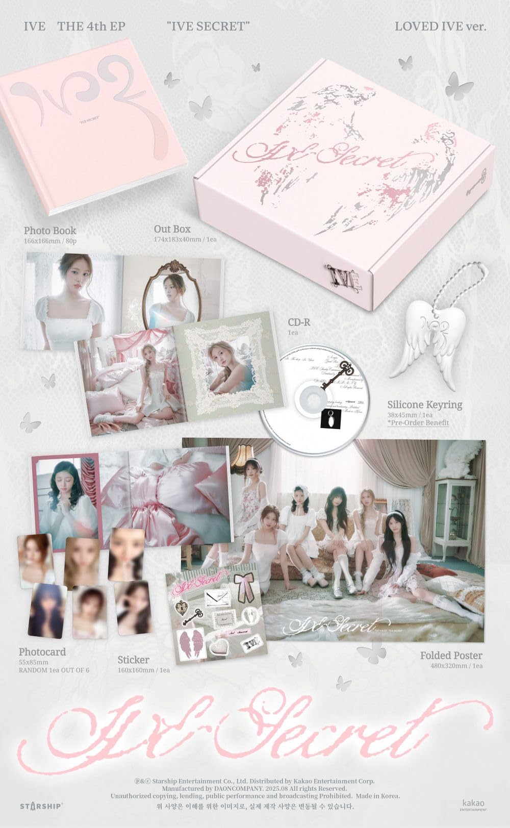 IVE The 4th EP Album XOXZ [IVE SECRET] LOVED IVE ver + P.O.B
