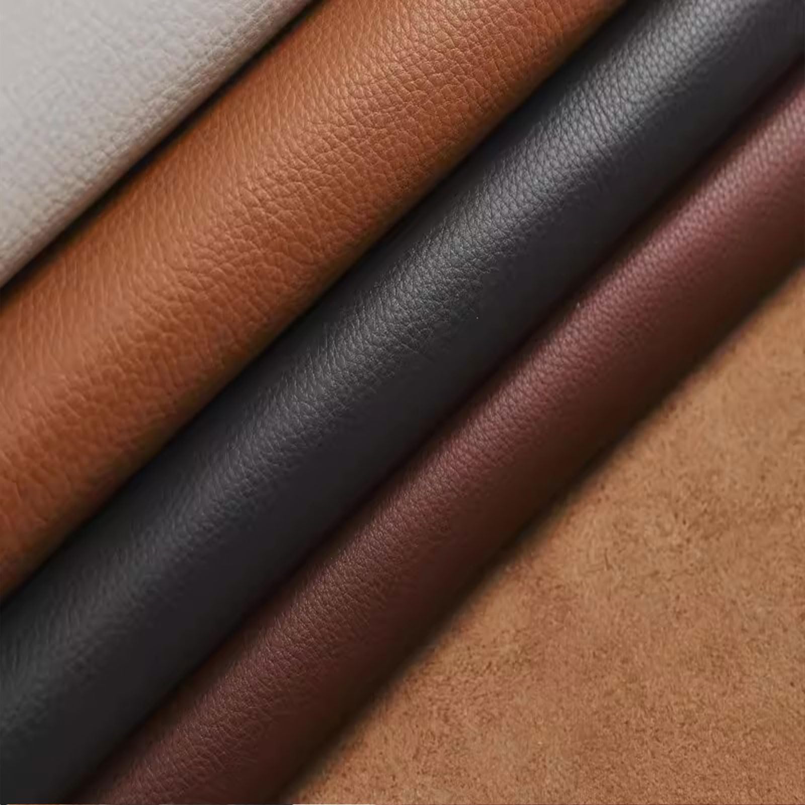 Yinian Piel de Vaca Piezas de Cuero de Grano Completo de 2.6 mm de Grosor Cuero de Vacuno Cuero Genuino curtido Cromo for Bricolaje, Cinturón, Billetera, Sofá, Asiento de Coche(Color:Brown 100x100CM)