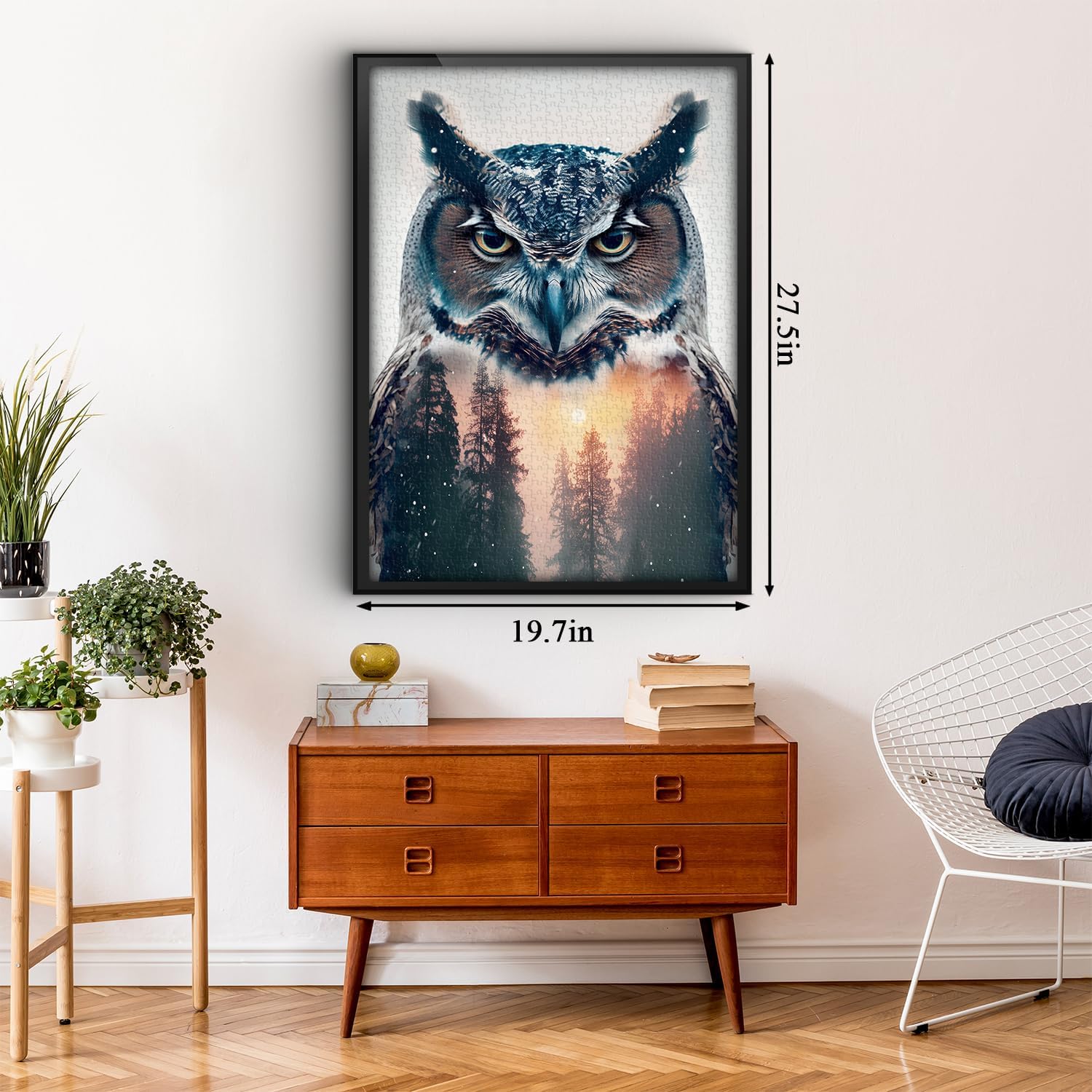 Owl Puzzles for Adults 1000 Pieces, Difficult Bird Challenging Jigsaw Puzzles, Jungle Animal Nature Puzzles as Bird Decor