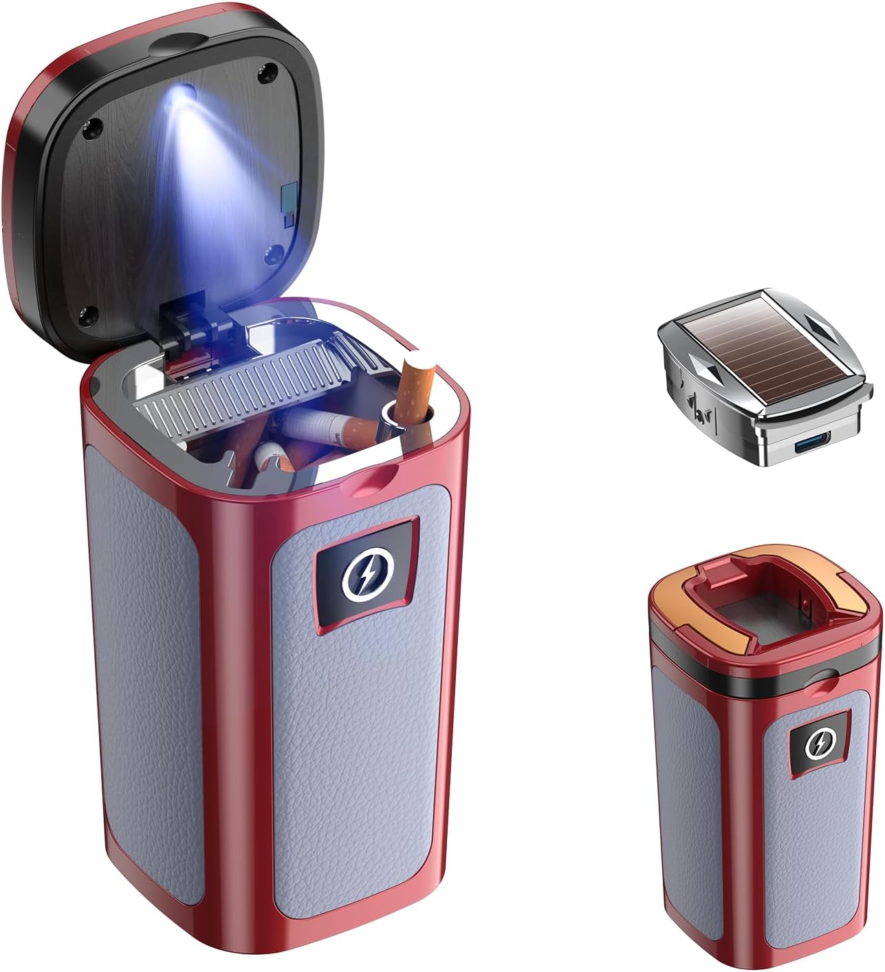Handheld Car Ashtray with Lid Auto Vehicle Cigarette