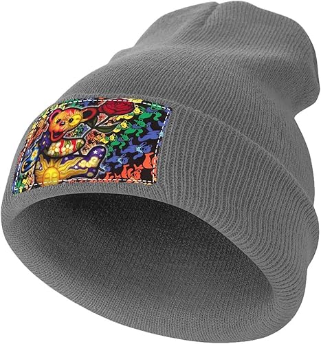 Gorro de invierno de punto, gorro térmico grueso polar con calavera de nieve para hombres y mujeres, a la moda, único, bailarín, osos, rosa,