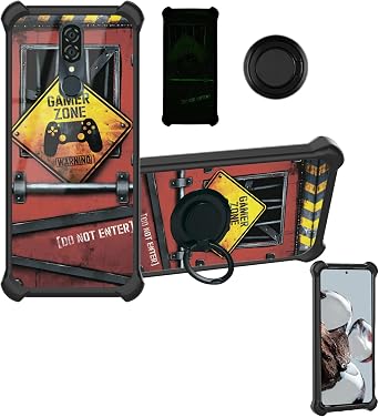 Case Compatible for Coolpad Legacy Cp3705As Phone Case Cover [with 1* Tempered Glass Screen Protector][Hard PC + Soft Silicone][Ring Support] [Luminous Effect] YGH-JGP