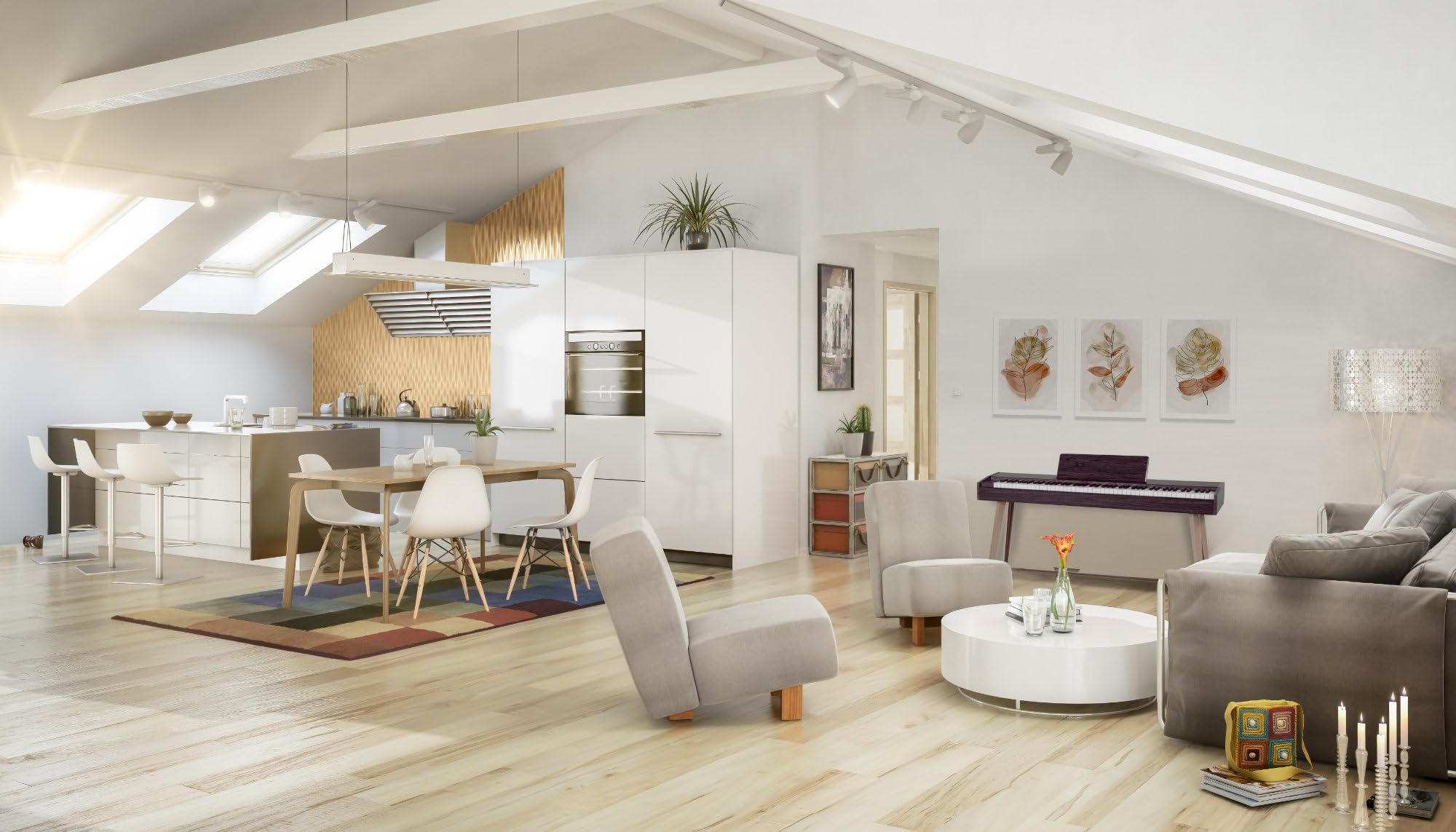 McGrey DP-17 WD Design Piano noce scuro, Polifonia a 128 voci, Off) | 88 tasti pesati con meccanica a martello, Dinamica di tocco (On, Off), 80 brani demo interni, 128 suoni, 3 pedali (Sustain