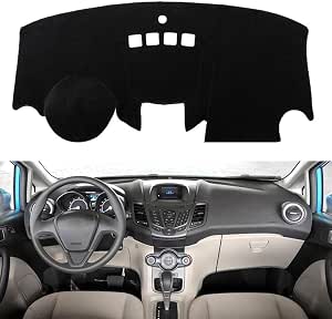Custom Fit Dashboard Cover Mat For Ford Fiesta 2009-2018 (Right Hand Drive) - 3 Color Options