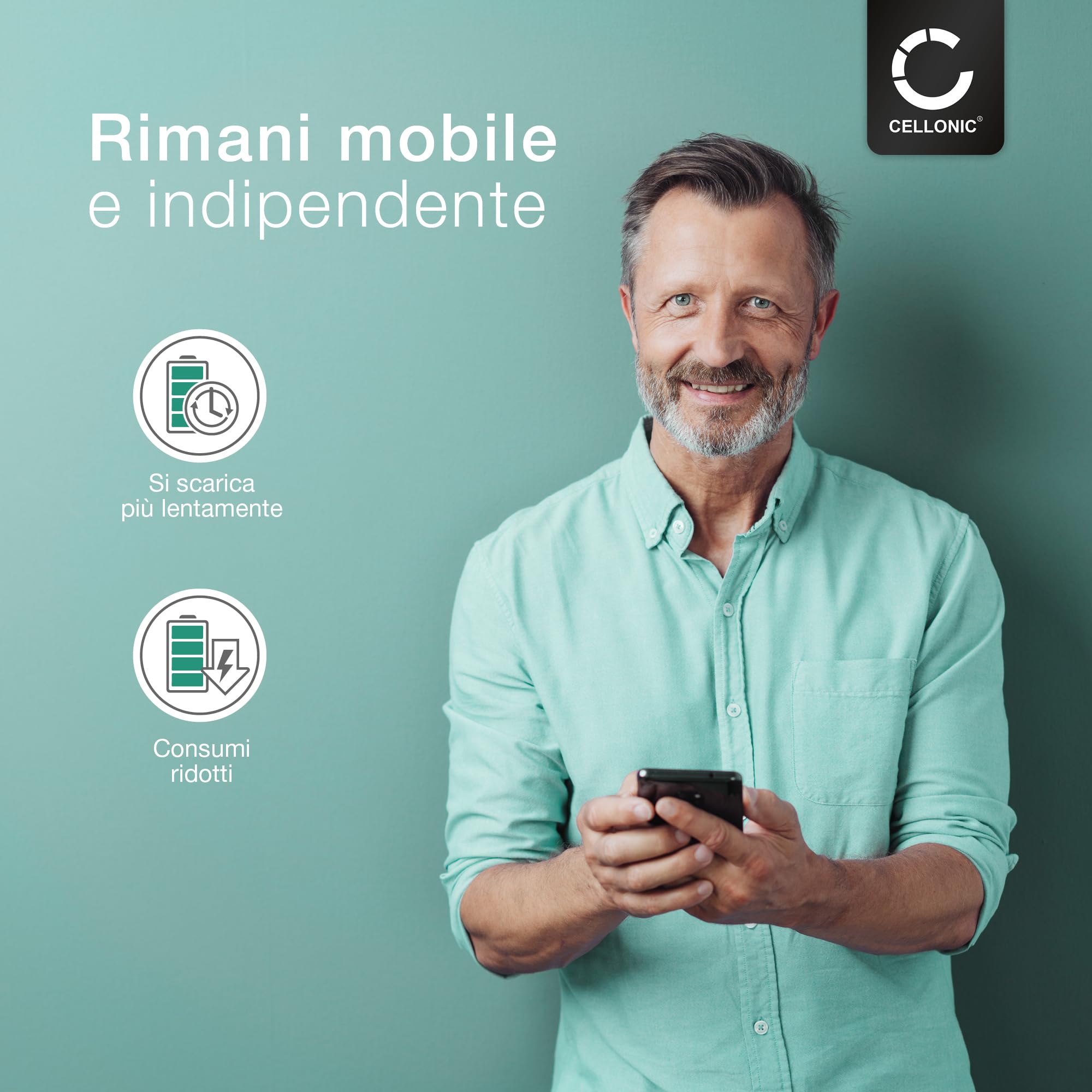 CELLONIC 1x Batteria per Telefono fisso Compatibile con Thuraya SG-2510, SG-2520, SG-3319, AM010084 – (1100mAh, 3.7V)
