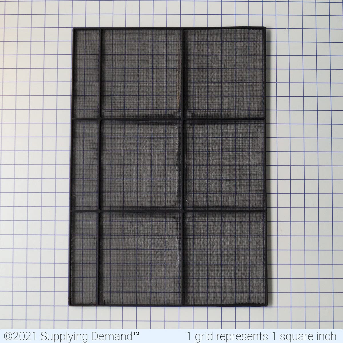 Supplying Demand 54-22699-02 Filtre à air réutilisable en plastique 3/8" Hauteur 14 x 20 cm