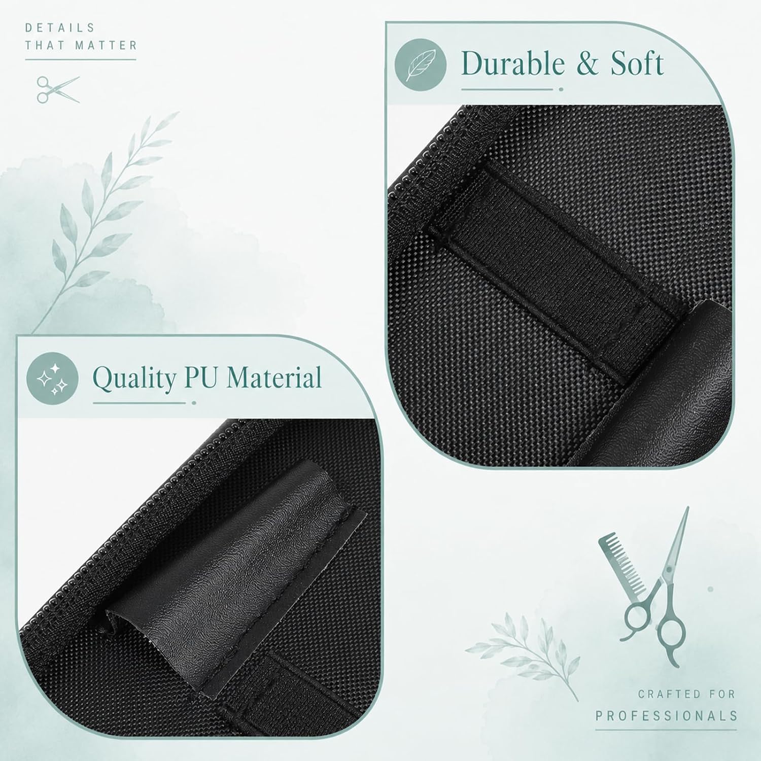 Shear Case, Scissors Bag Hair Shear Scissor Case Hairstylists Scissors Organizer Bag Professional Shears Holder Scissor Storage Pouch for Hairdresser, Black
