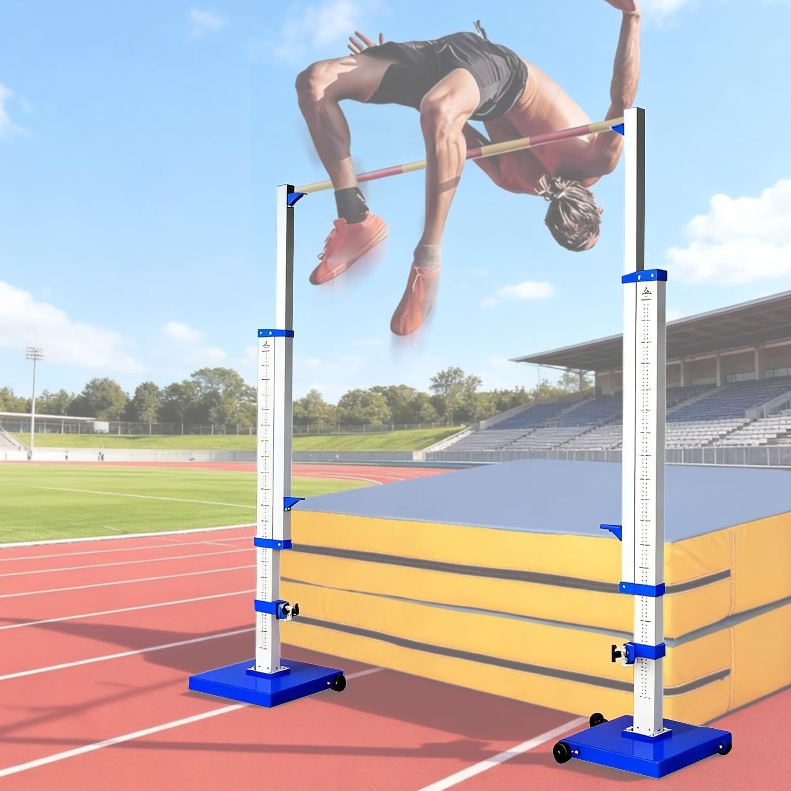 Normes de saut en aluminium avec graduation précise pour compétitions
