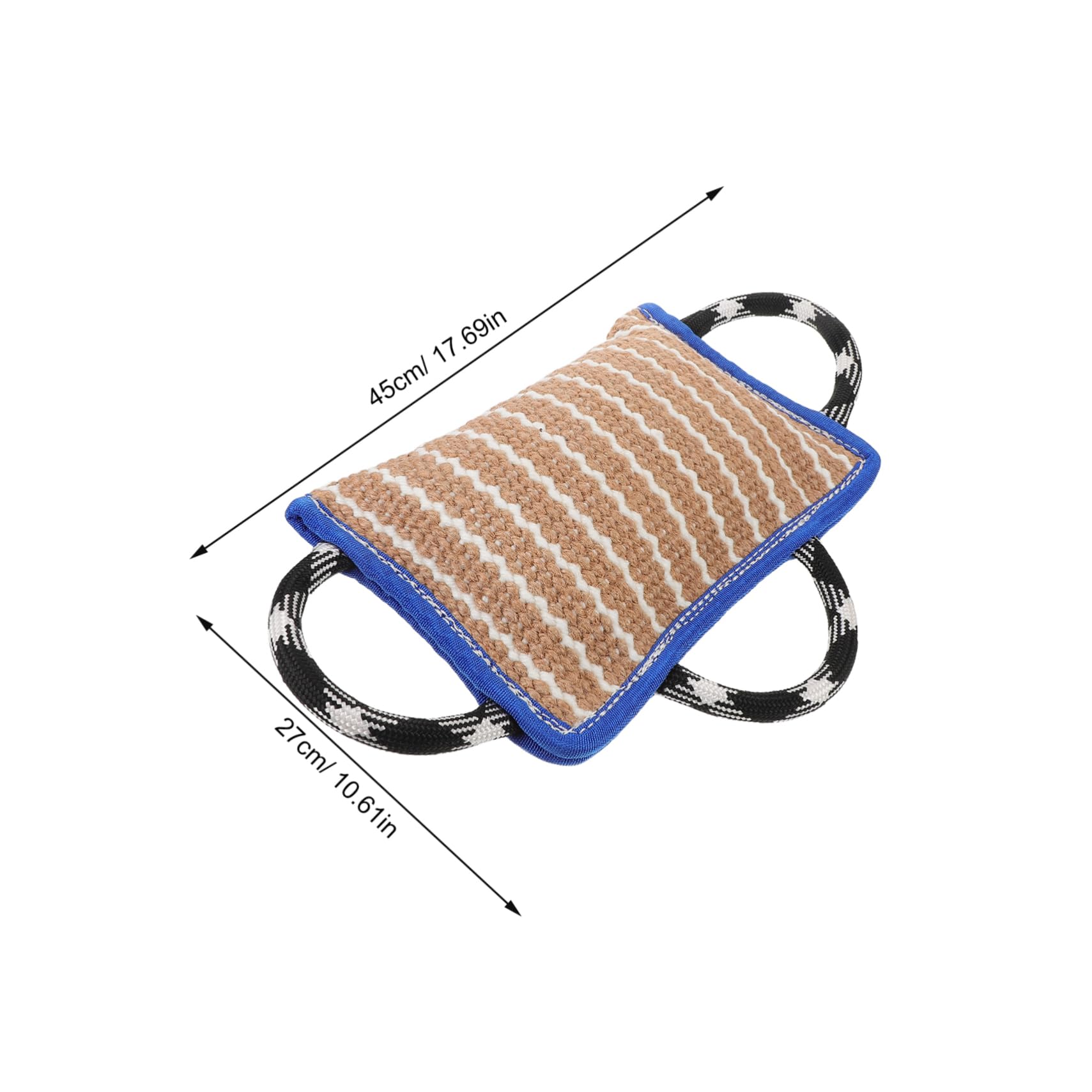 Pillow de Mordida para Perros Juguete de Cuerda de Lino Resistente para Entrenamiento Reforzado para Masticadores para Interior y Exterior con Azul